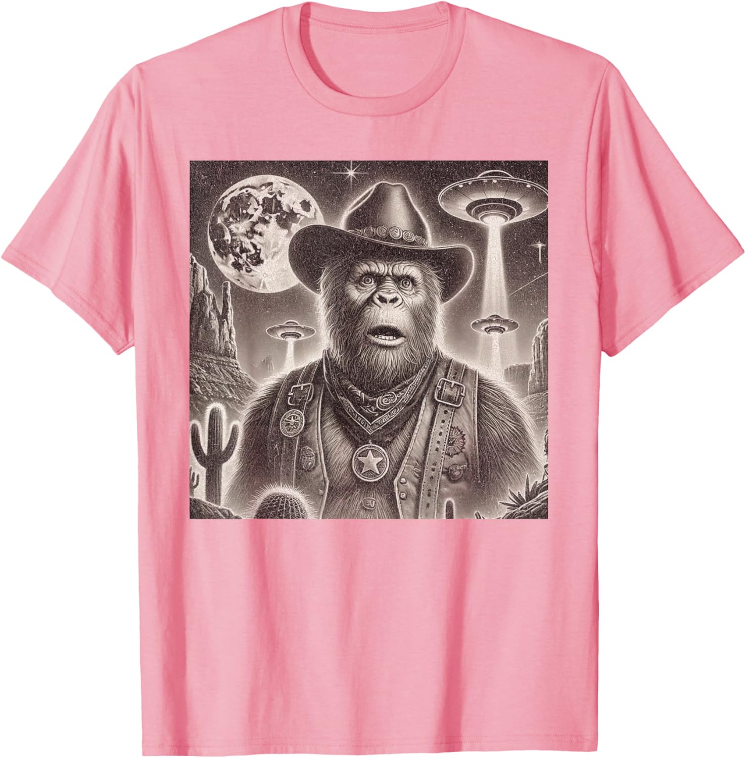 Bigfoot UFO Selfie T-Shirt for Fun Loving Alien Enthusiasts - 18