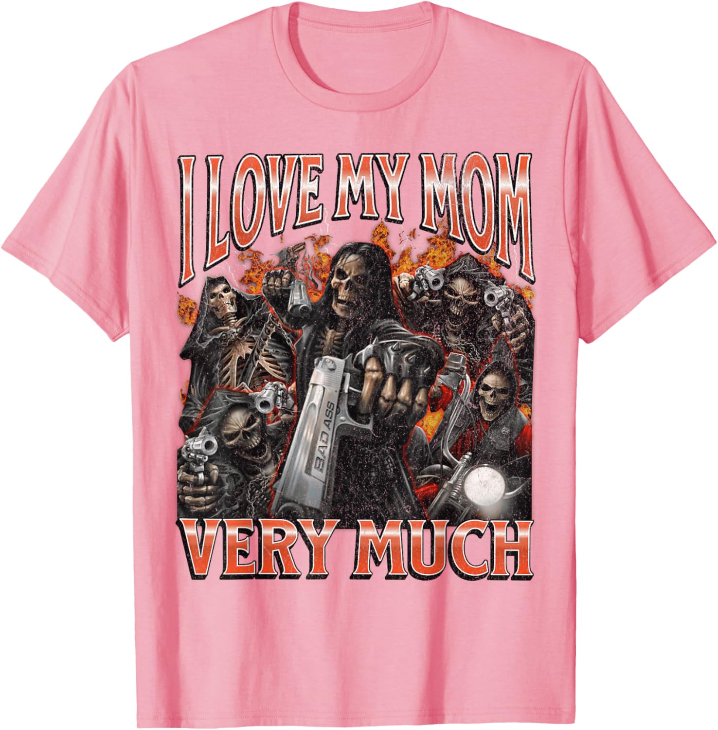 Funny I Love My Mom Skeleton Graphic T-Shirt for Unique Style Lovers - 11