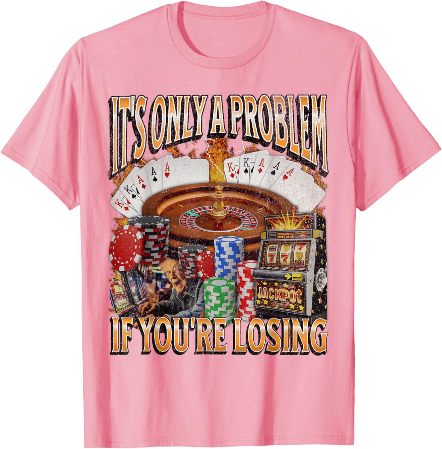 Funny Gambling Bootleg Graphic T-Shirt Perfect for Losing Bet Lovers - 12