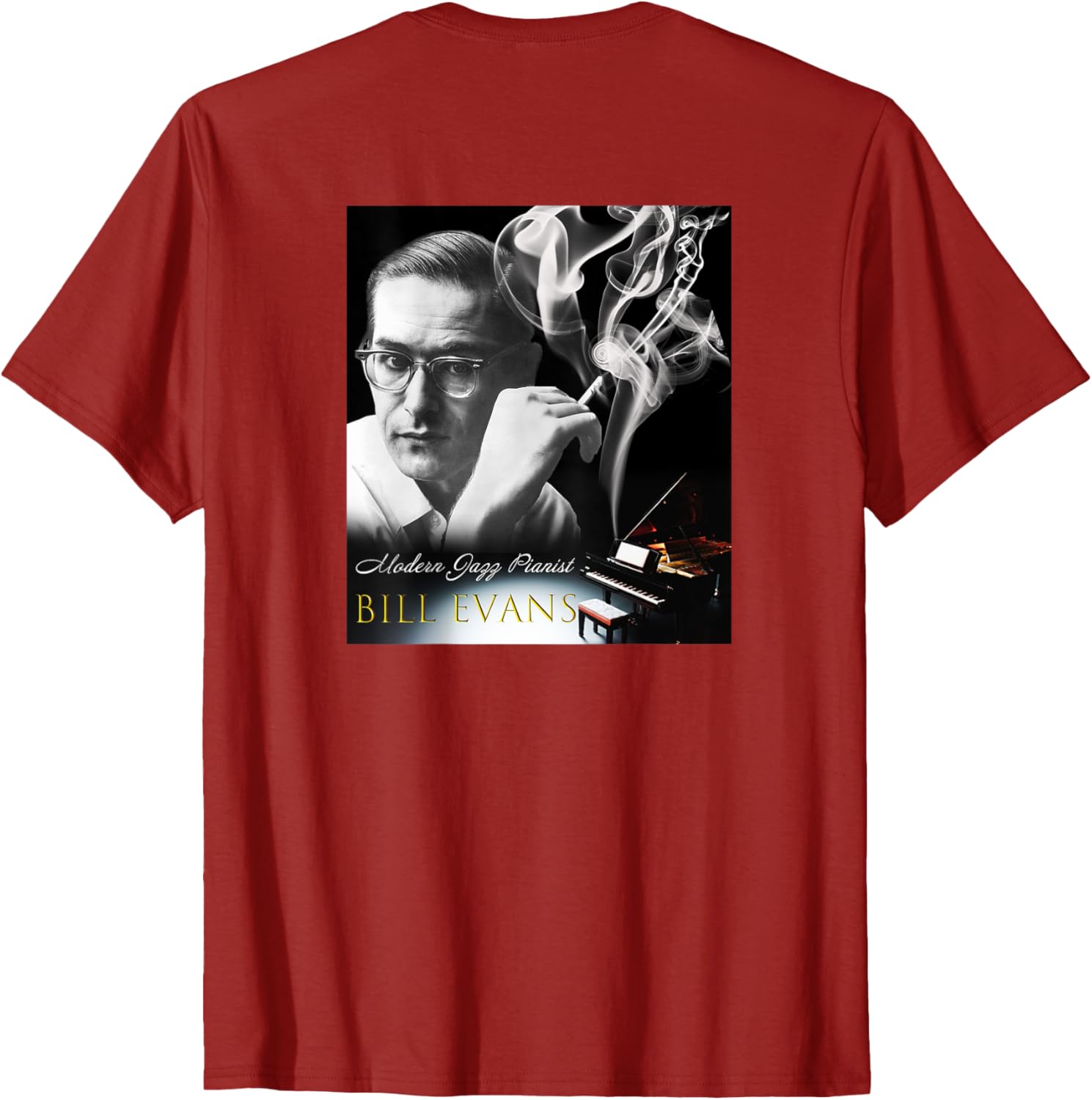 Bill Evans Back Printed T-Shirt for Music Lovers - Stylish and Comfortable - 4