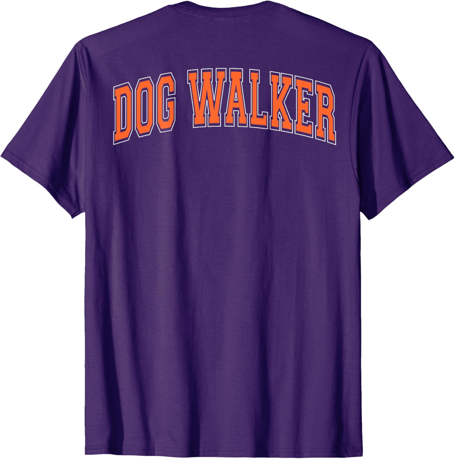 Retro Dog Walker T-Shirt with Arched Orange Letters for Pet Lovers - 2
