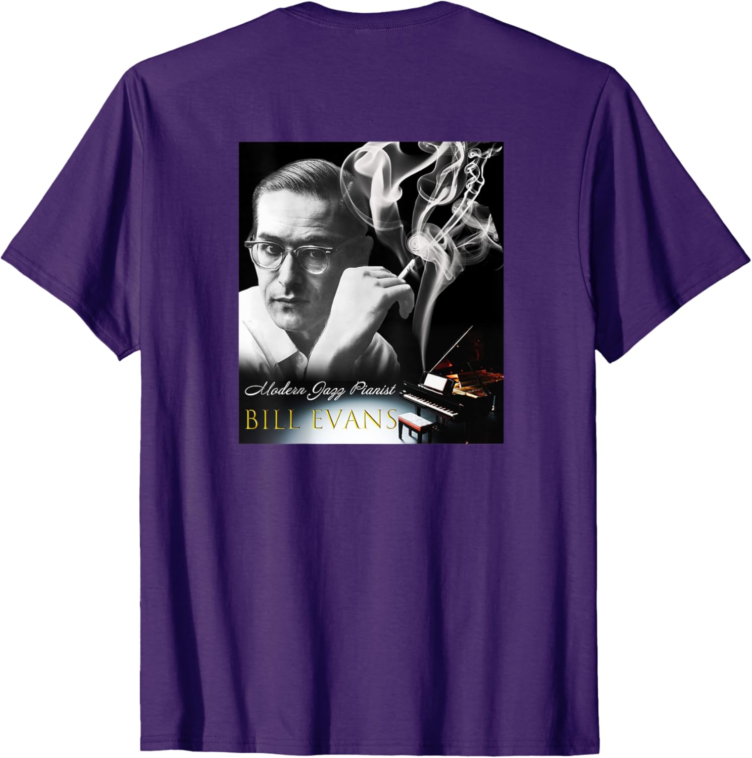 Bill Evans Back Printed T-Shirt for Music Lovers - Stylish and Comfortable - 22