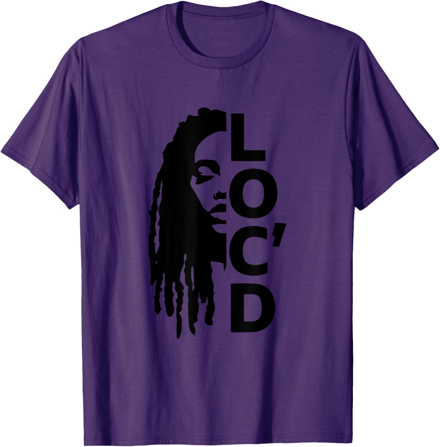 Loc'd For Life Afro Locs T-Shirt for Proud Black Melanin Women - 9