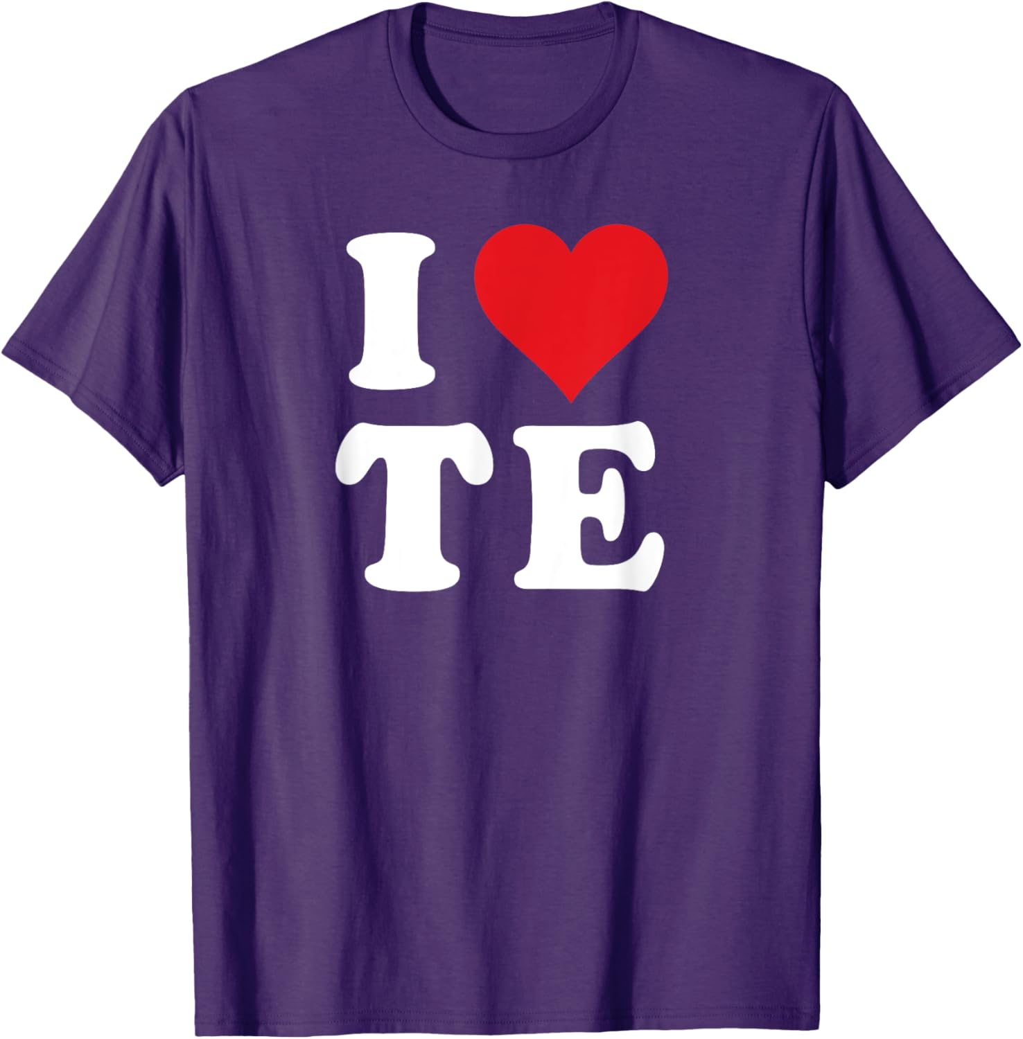 I Love TE Initials Heart T-Shirt for Personalization and Style - 2