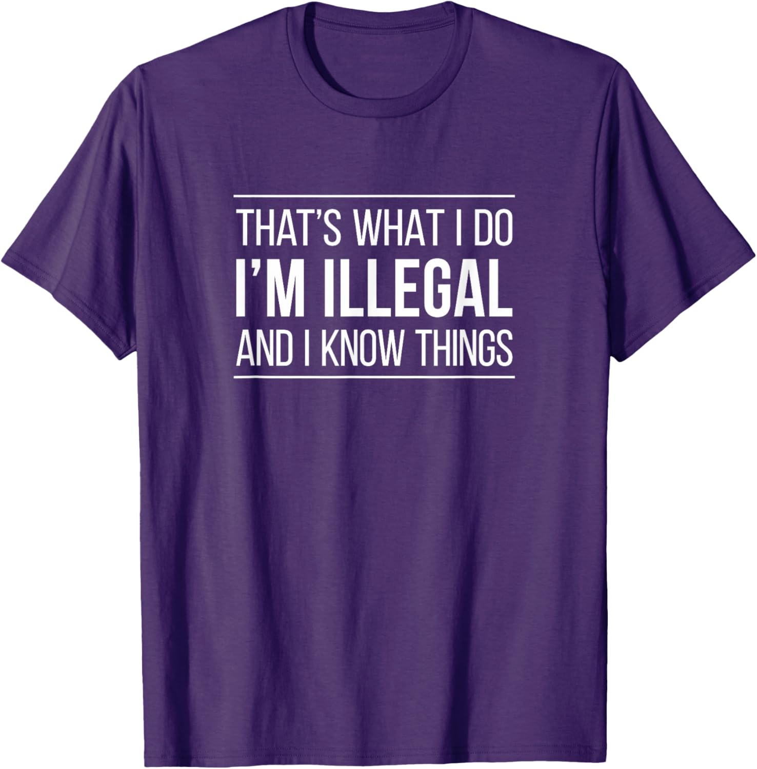 That's What I Do I'm Illegal and I Know Things Funny T-Shirt for Men and Women - 9