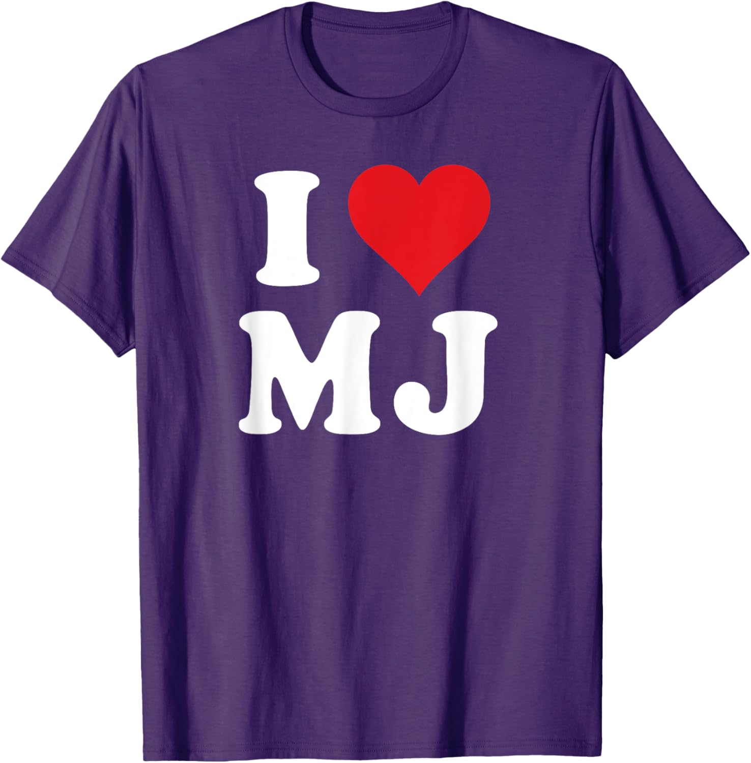 I Love MJ Initials Heart M J Personalized T-Shirt for Fans - 9