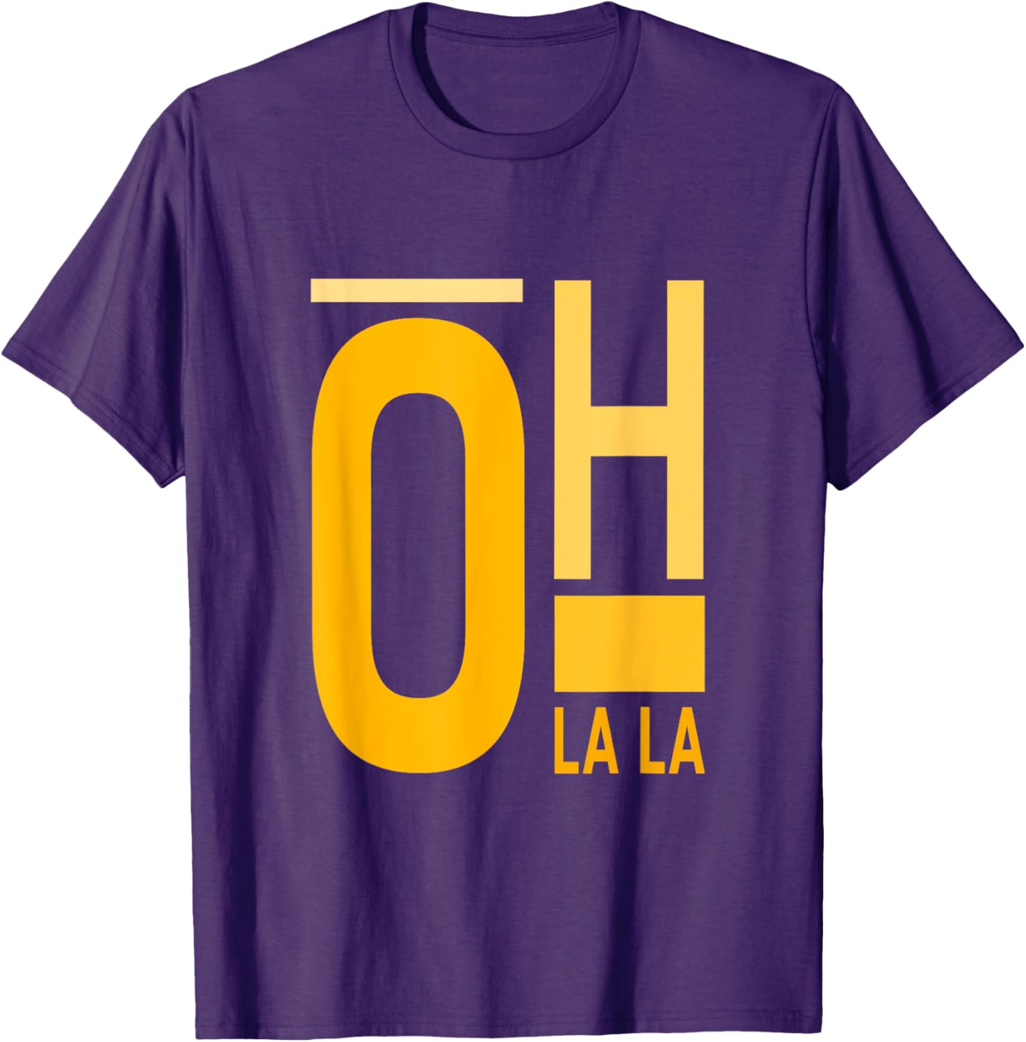 University Varsity Gold Oh La La T-Shirt for Stylish Students and Fans - 22