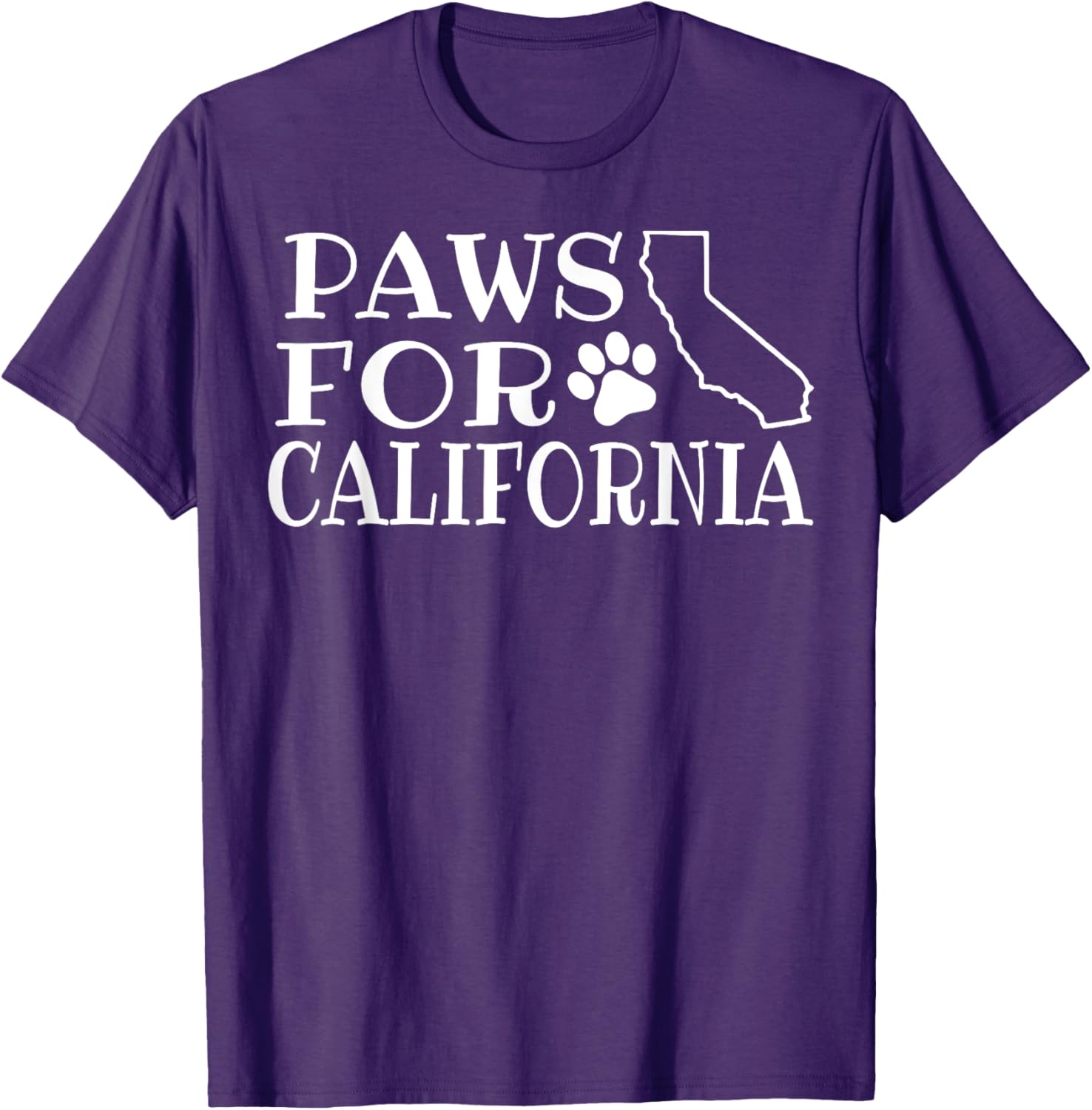 Paws For California Short Sleeve Tee for Adults and Kids - Black Small - 3