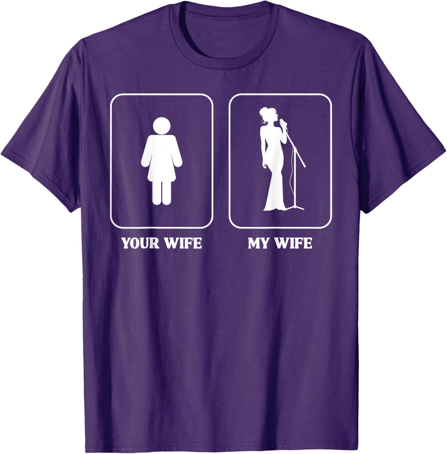 Humorous Wife Comparison Graphic T-Shirt for Music Lovers and Fun People - 15