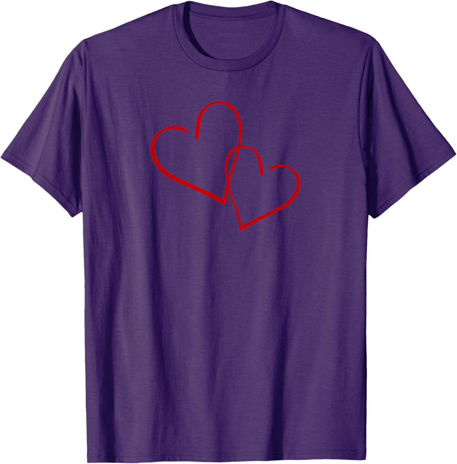Valentine's Day Red Linked Hearts T-Shirt Perfect for Cupid's Day Celebration - 7