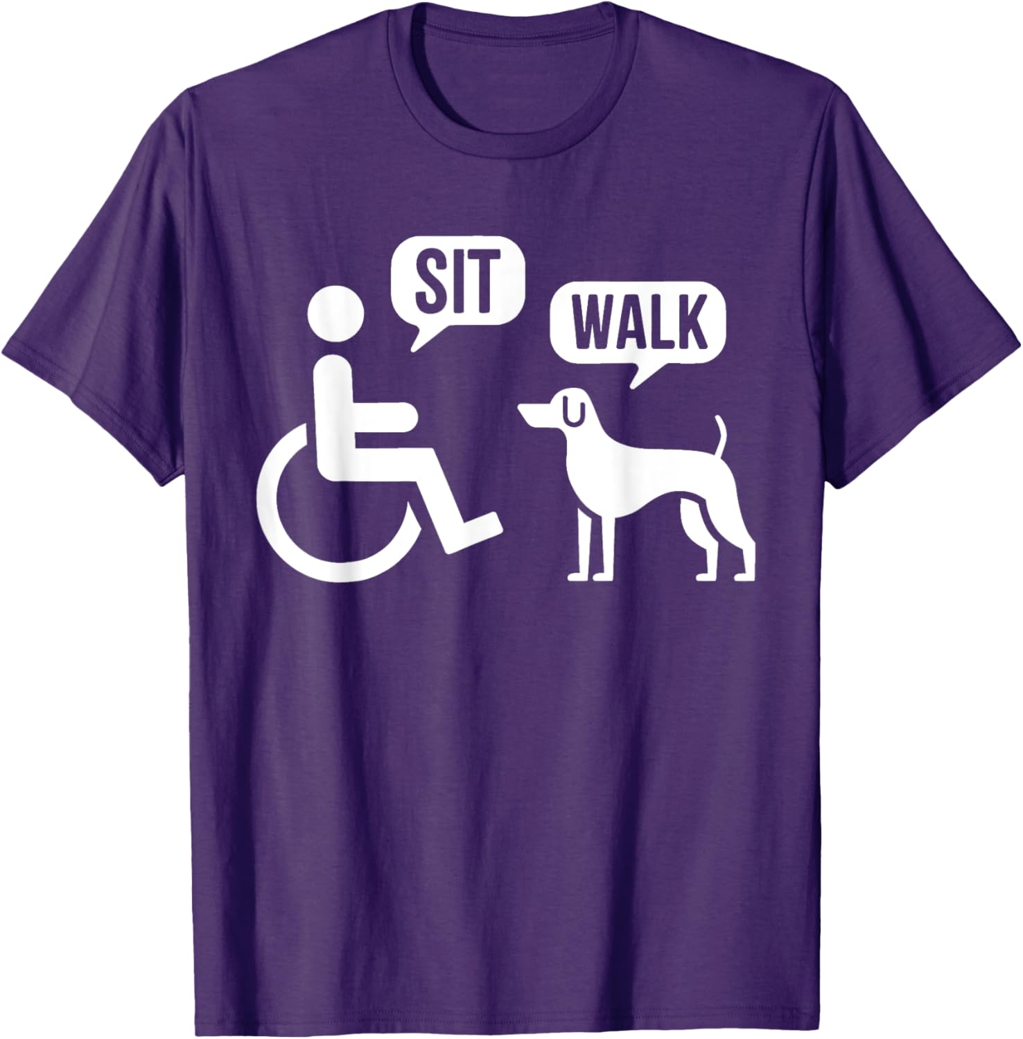 Funny Sit Walk Wheelchair User & Dog T-Shirt for Pet Lovers - 9