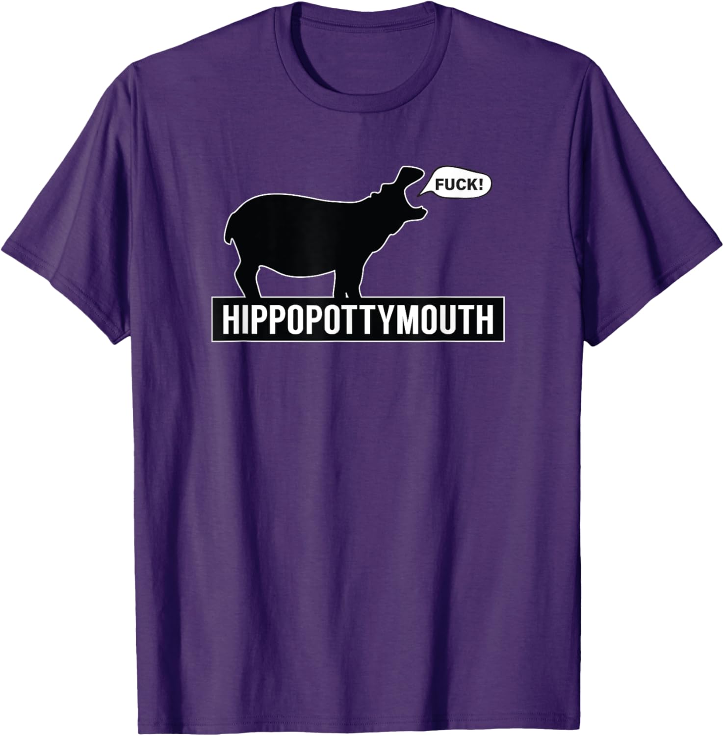 Funny Hippo Hippopottymouth T-Shirt for Animal Lovers and Humor Fans - 4