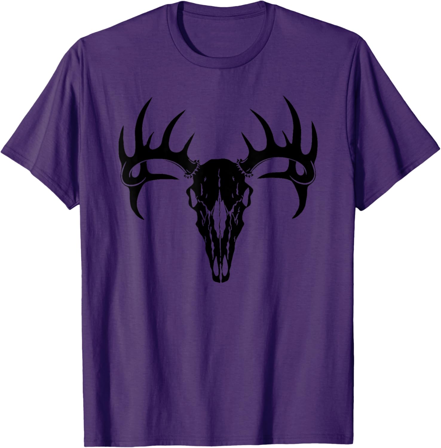 Stylish Deer Antler Deer Skull T-Shirt for Outdoor Enthusiasts - 6