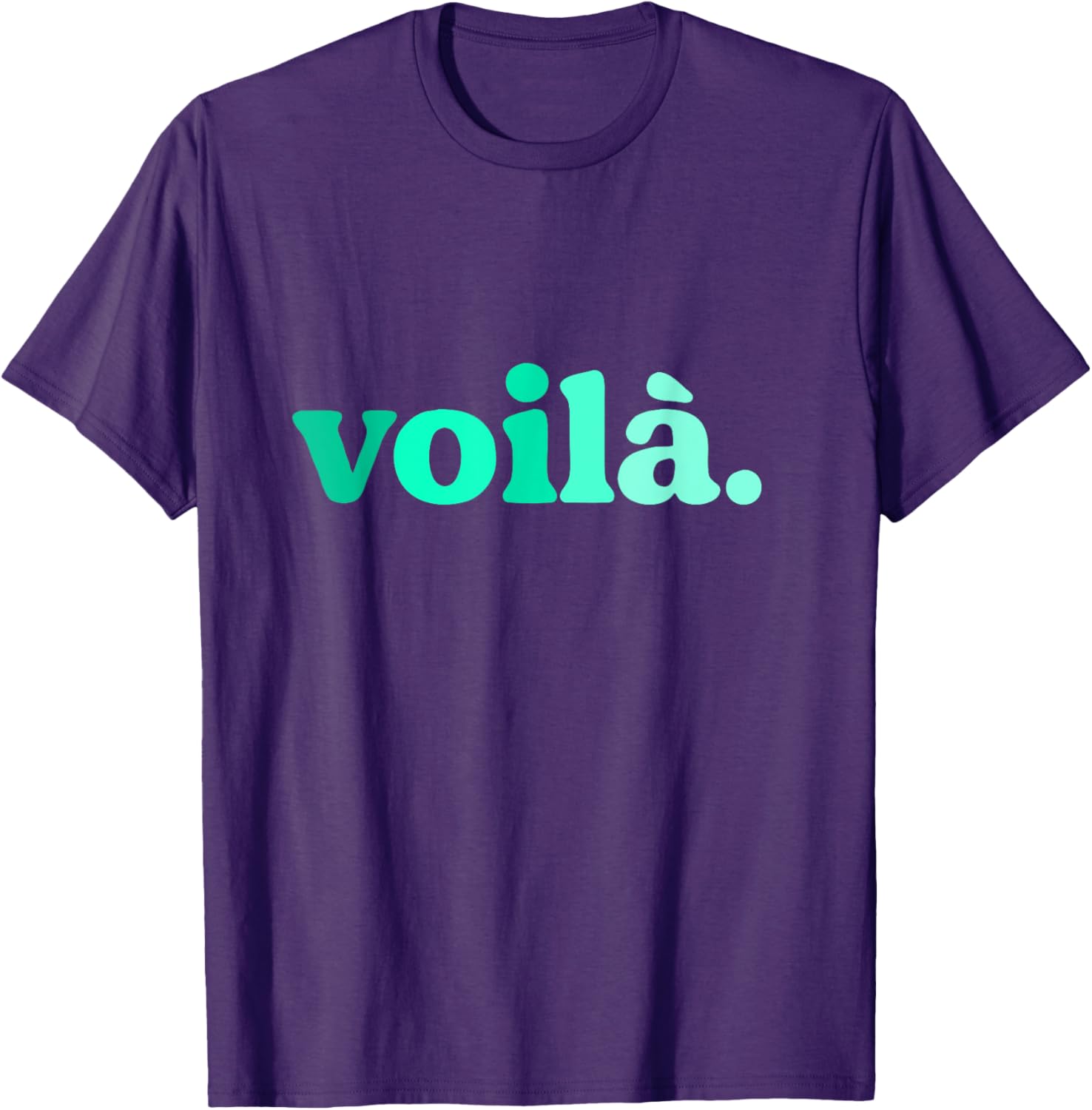 Teal Aqua Voila Me Again Graphic T-Shirt for Stylish Comfort - 11
