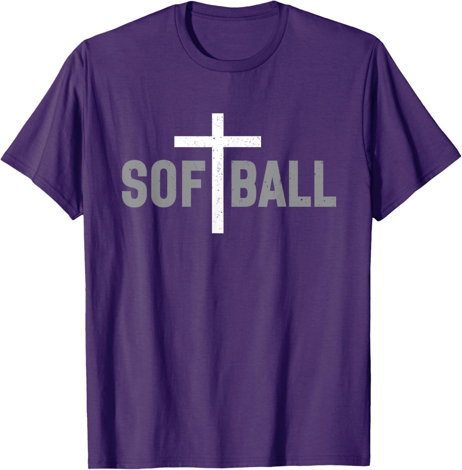 Softball Christian Cross T-Shirt for Girls and Women - Stylish Faith Wear - 1