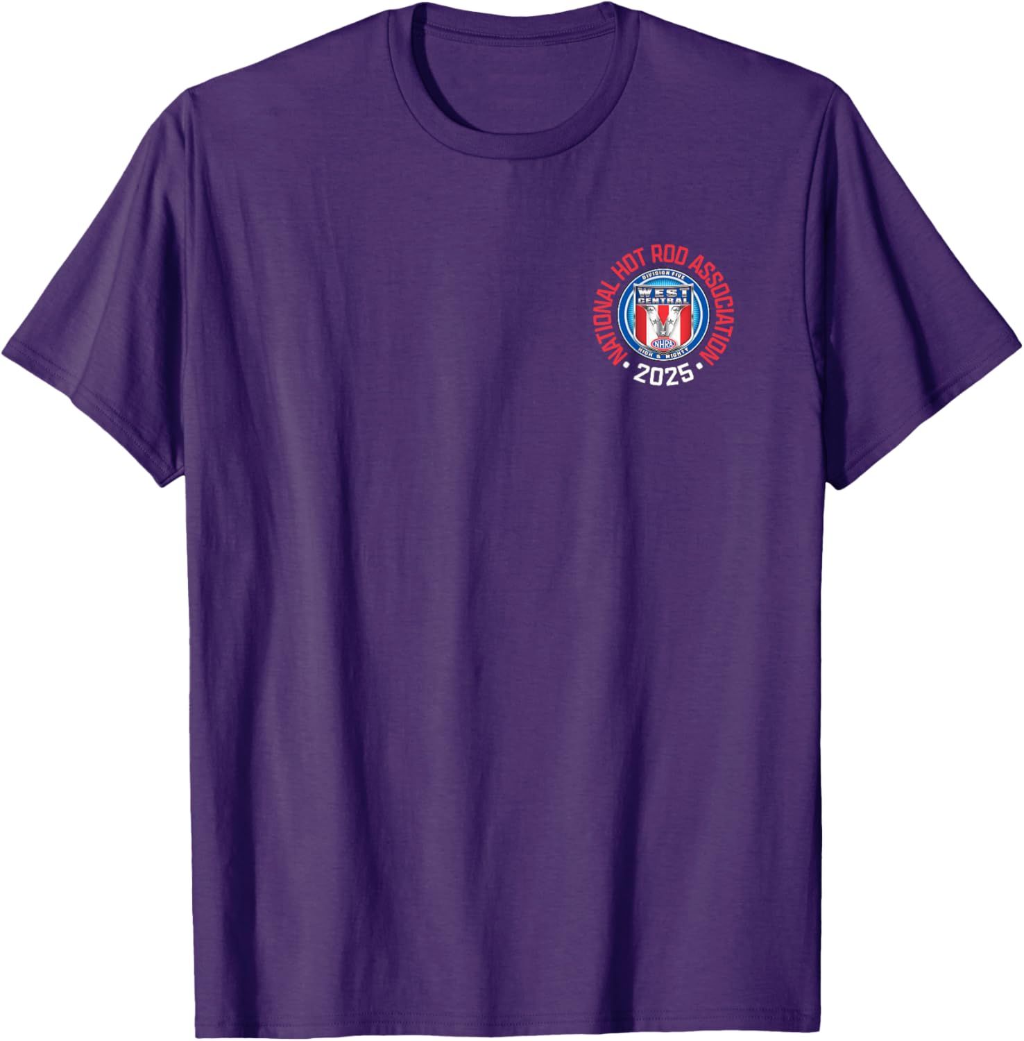 NHRA West Central Division Circle Logo T-Shirt for Motorsports Fans - 18