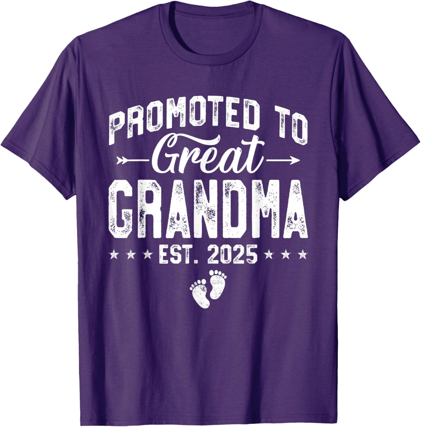 Promoted to Great Grandma 2025 Cute T-Shirt for New Grandparents - 17
