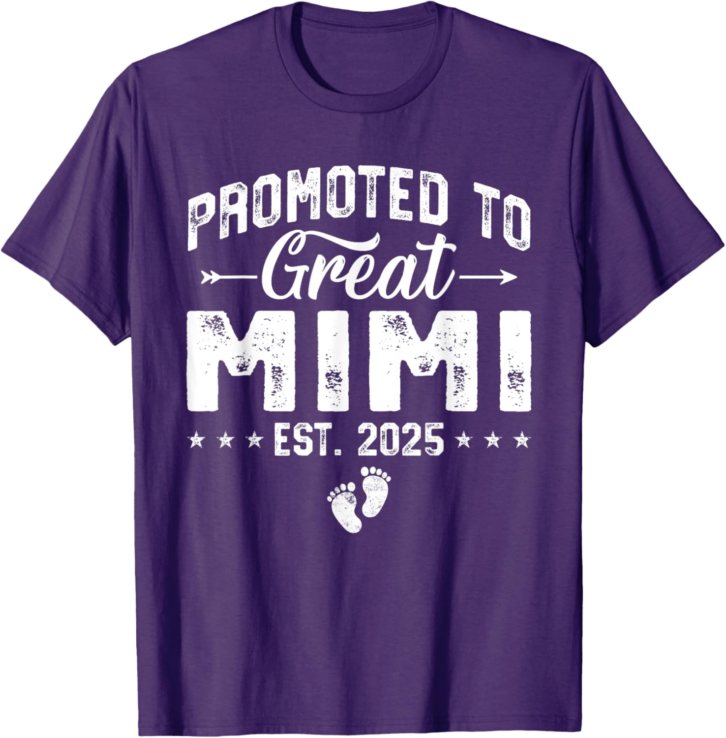 Promoted to Great Mimi 2025 New Grandma T-Shirt for Proud Grandparents - 3