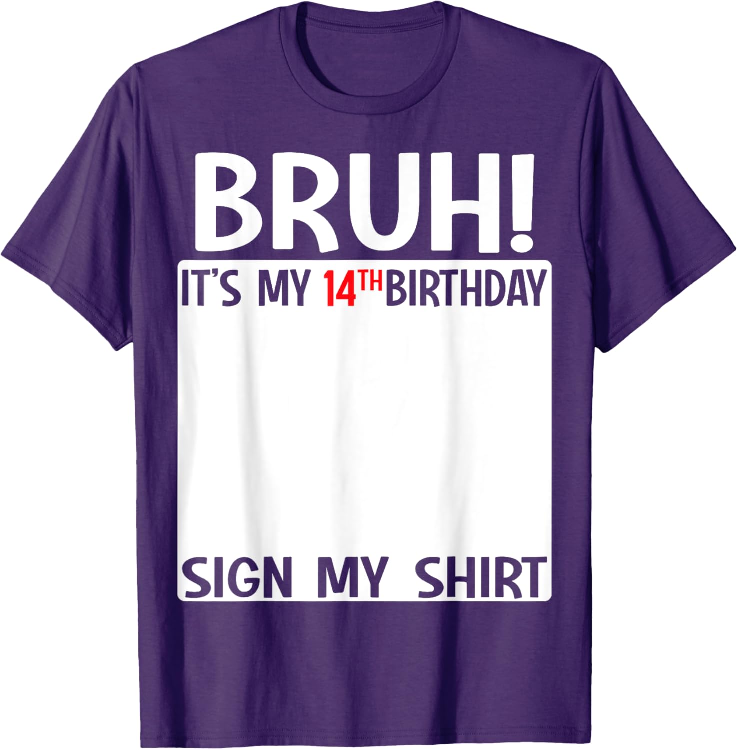 Cool 14th Birthday Sign My Shirt T-Shirt for Fun Celebrations - 8
