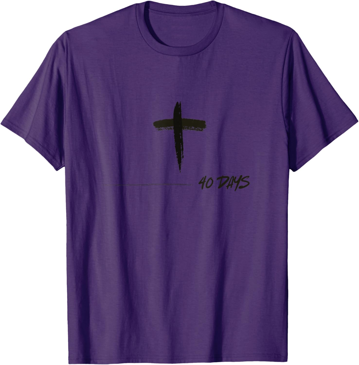 Forty Days of Lent Ash Wednesday Cross Catholic T-Shirt for Believers - 11