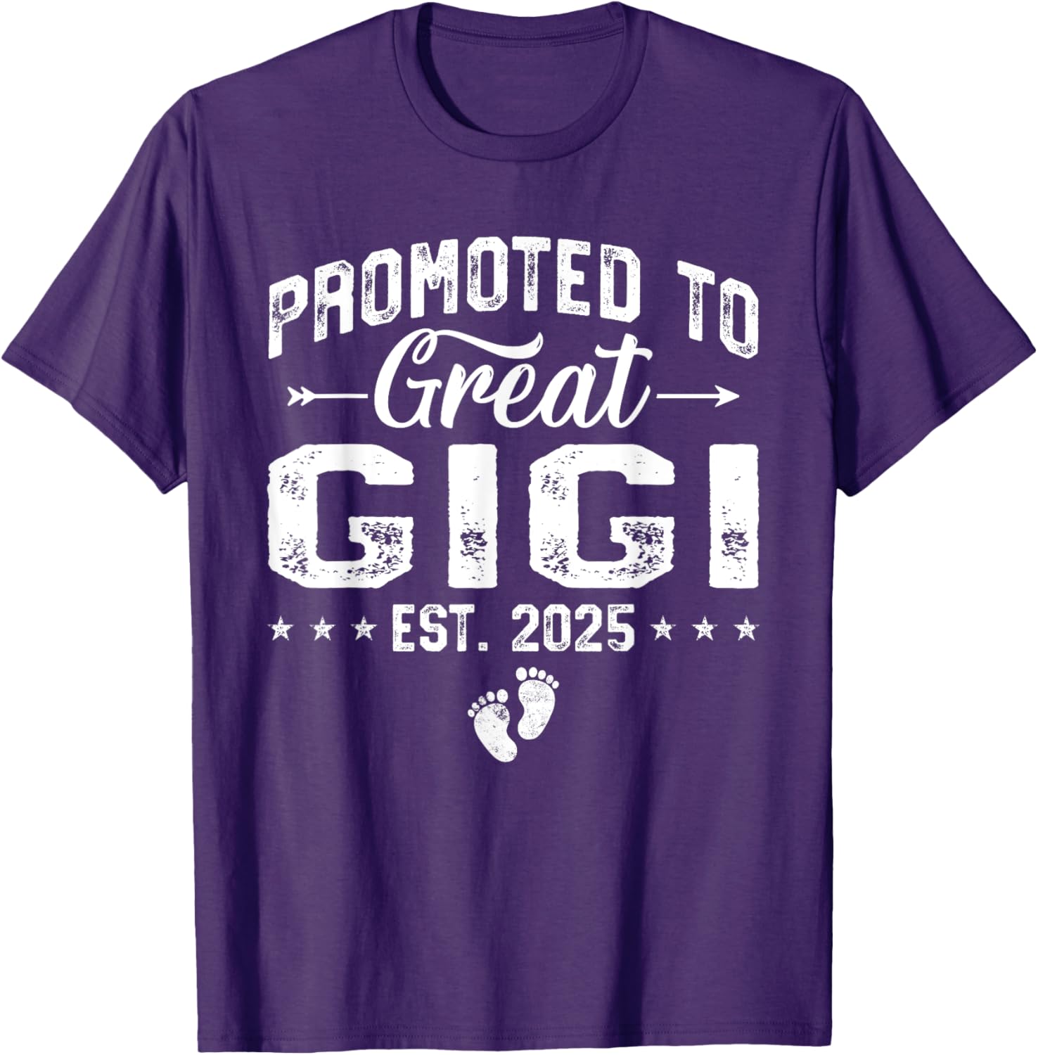 Promoted to Great Gigi 2025 Grandma T-Shirt Gift for New Grandparents - 15
