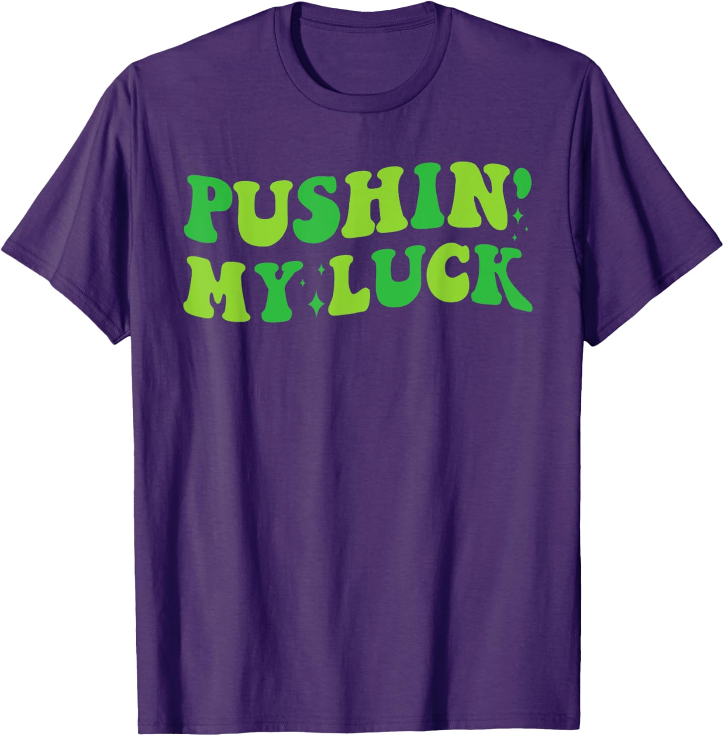 Funny Pushing My Luck St Patricks Day 2025 Groovy T-Shirt for Boys - 1