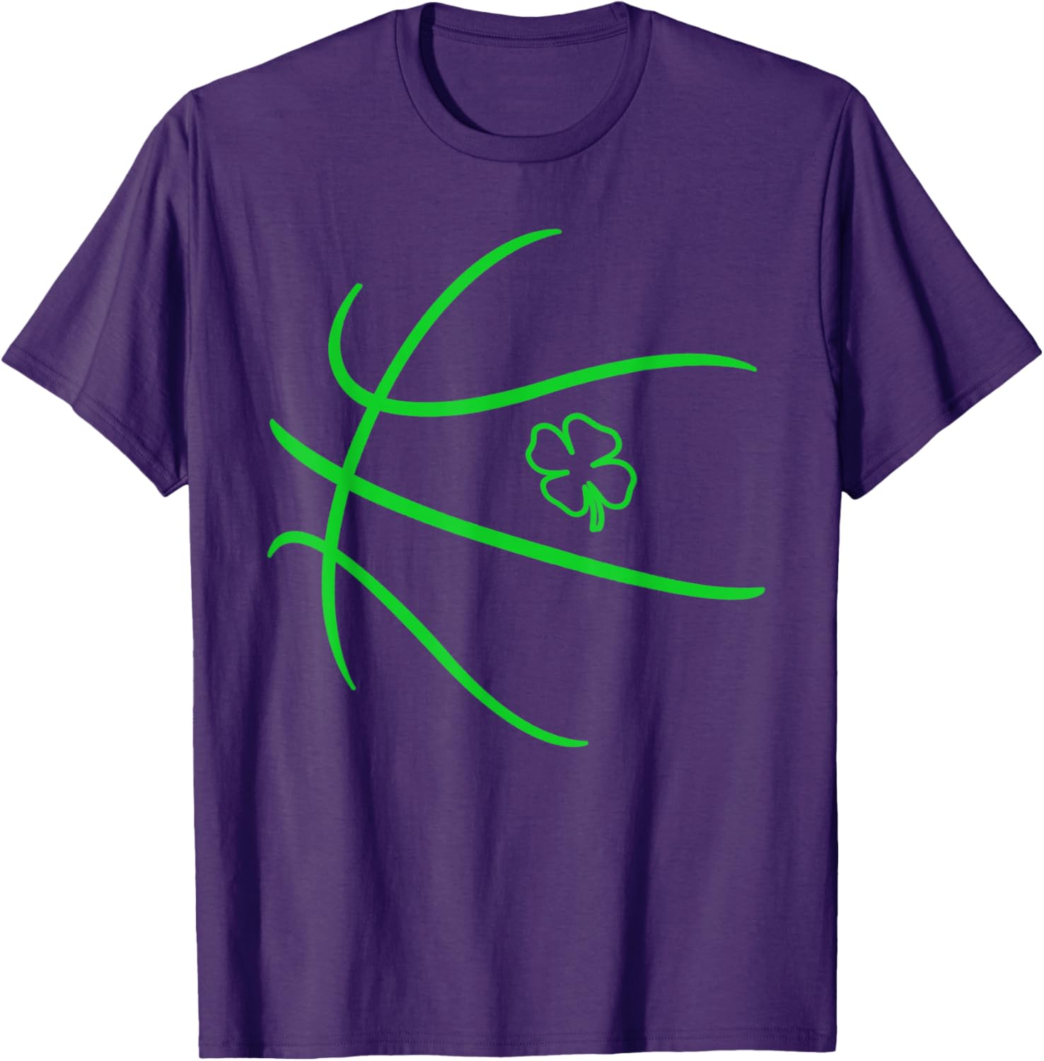 Lucky Shamrock Basketball T-Shirt for Irish Boys and Men on St Patrick's Day - 6