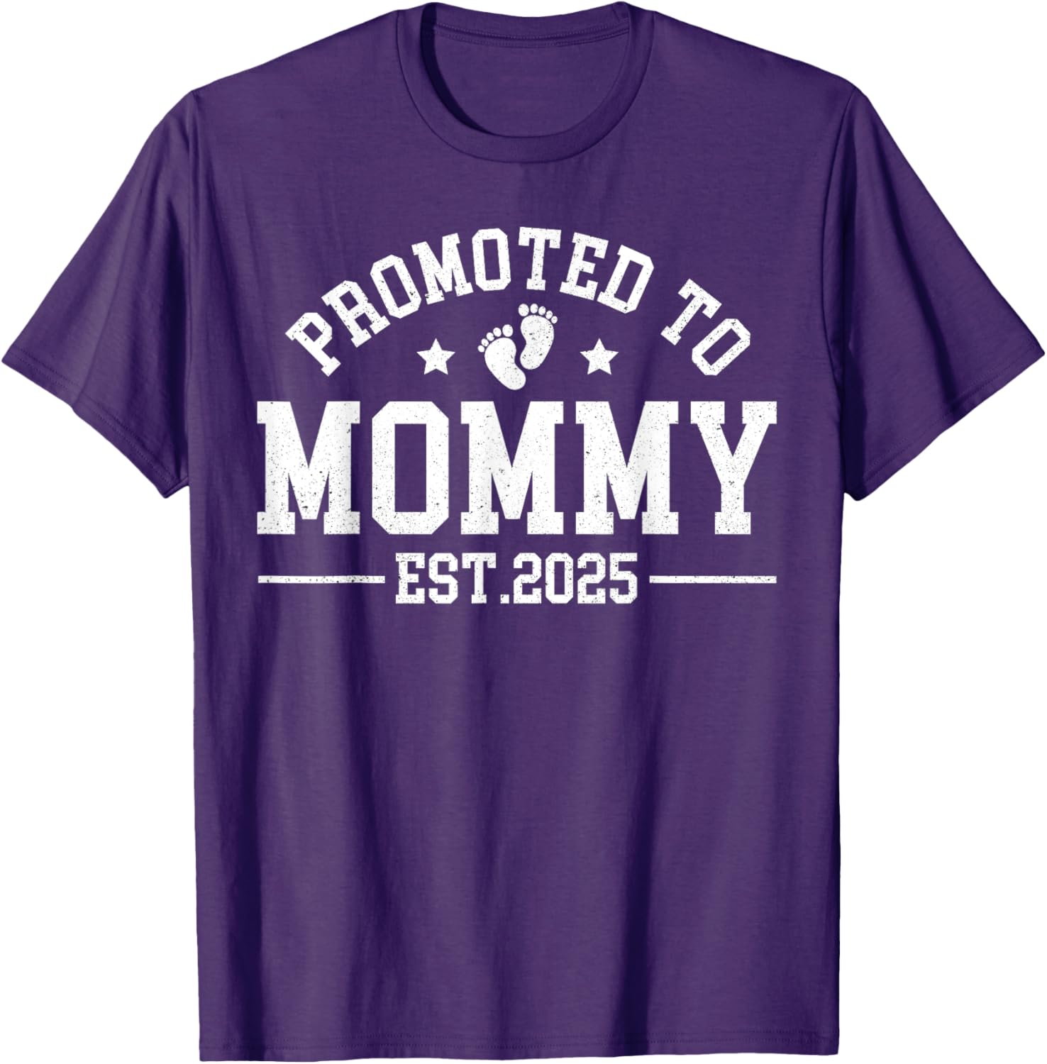 Promoted To Mommy Est 2025 Matching Baby Announcement T-Shirt - 4