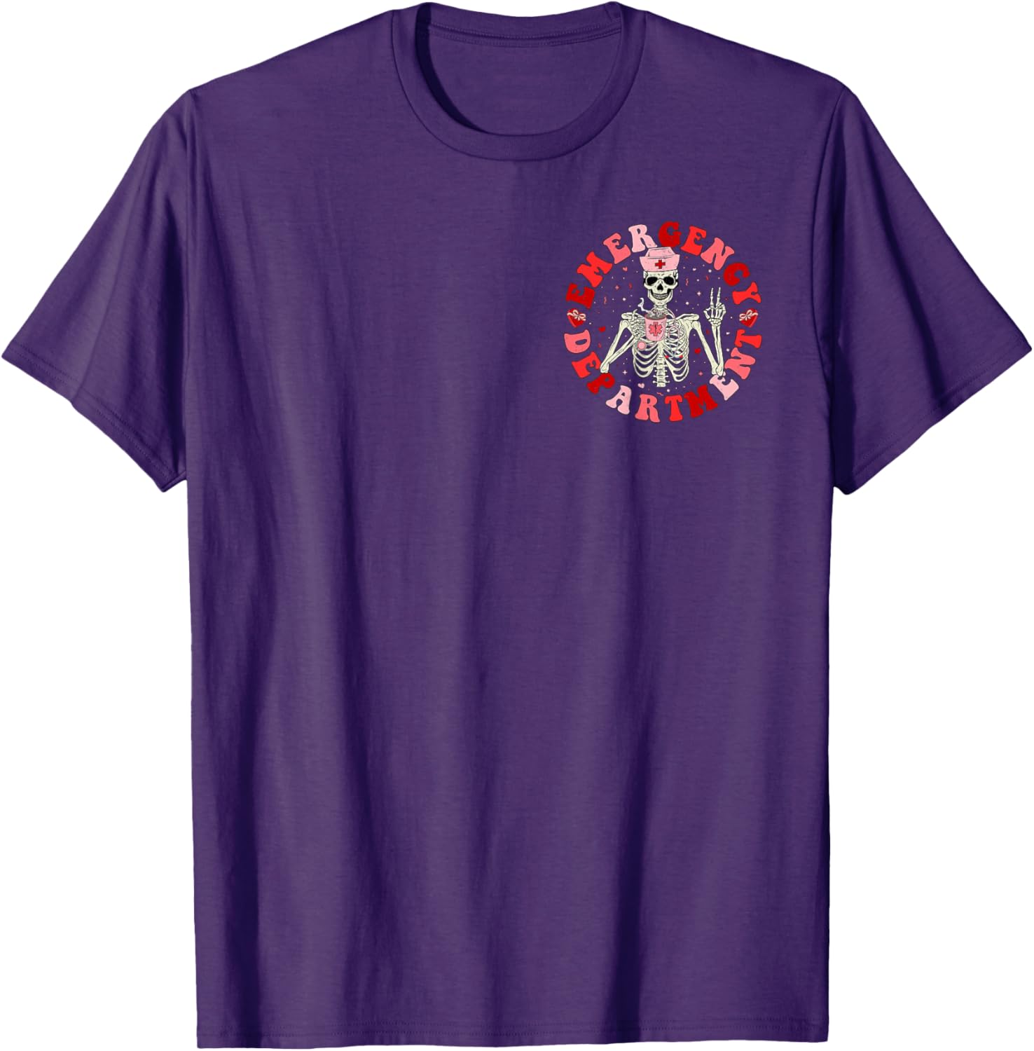 Emergency Department Skeleton ER Valentine's Day T-Shirt for Fun Lovers - 8