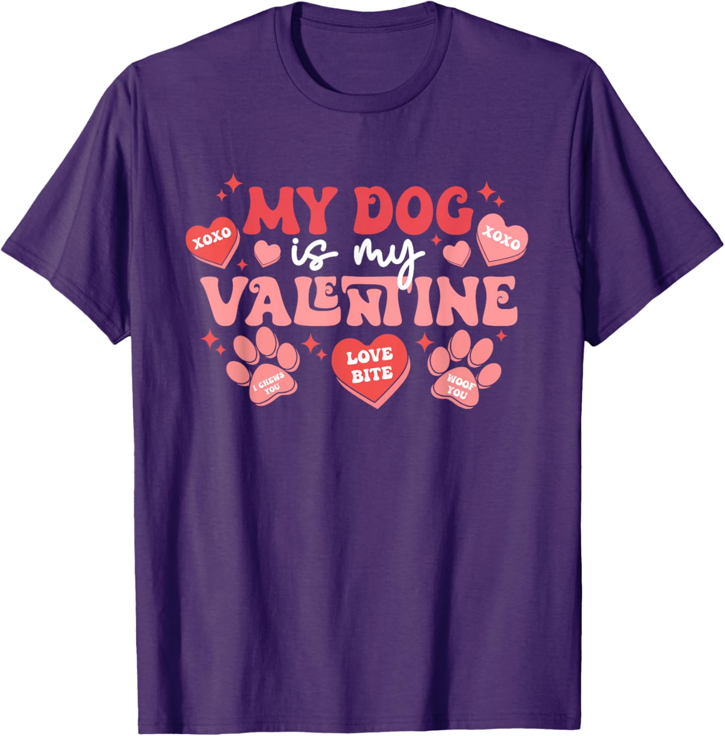 My Dog Is My Valentine Cute Valentine's Day T-Shirt for Dog Lovers - 6