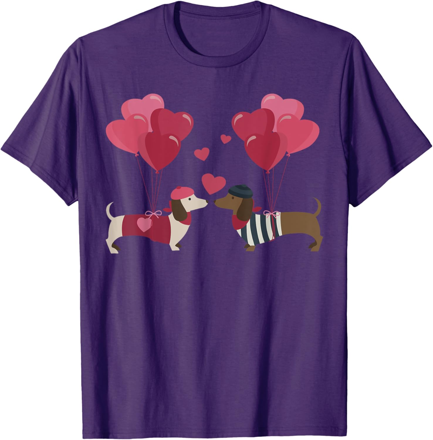 Cute Dachshund Valentine's Day T-Shirt for Dog Moms and Dads - 5