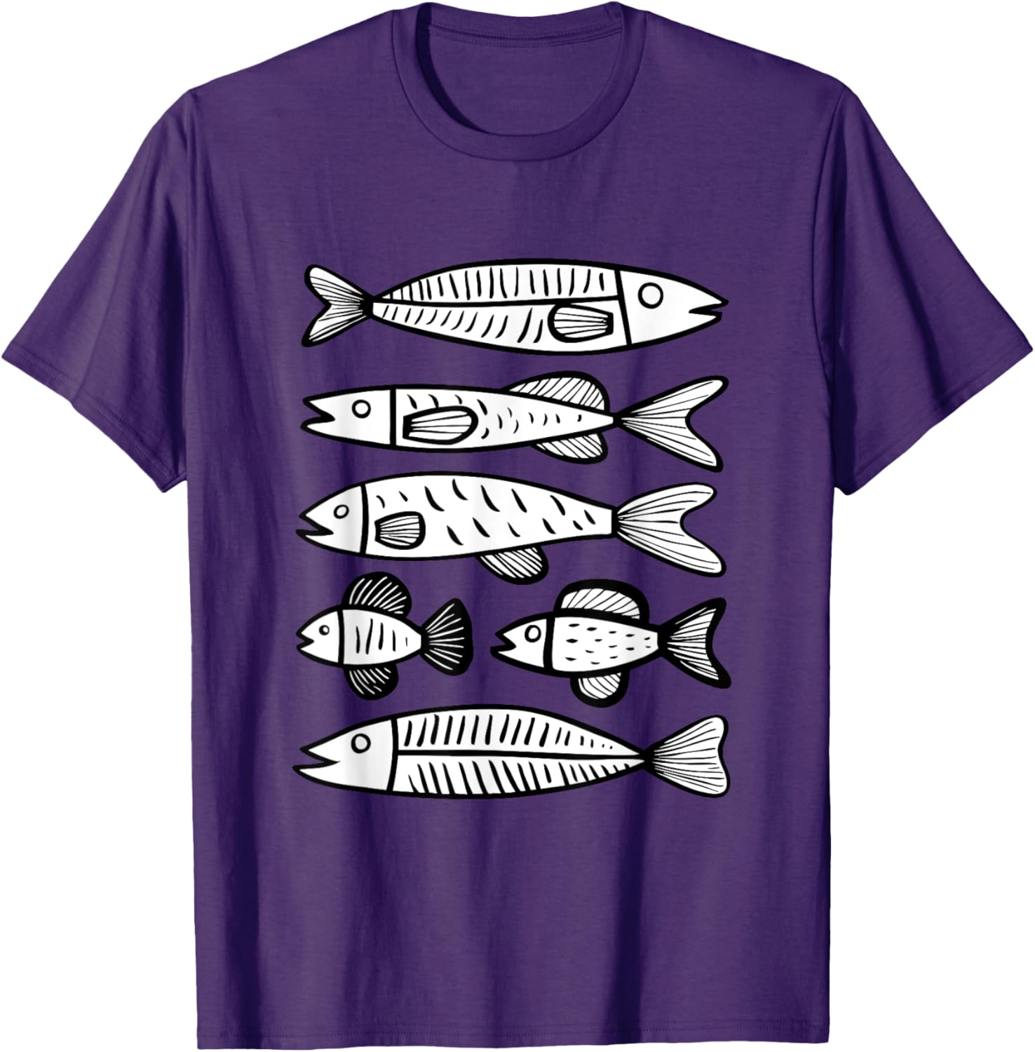 Minimalist Fish Pattern T-Shirt for Ocean Lovers – Stylish and Unique Design - 5