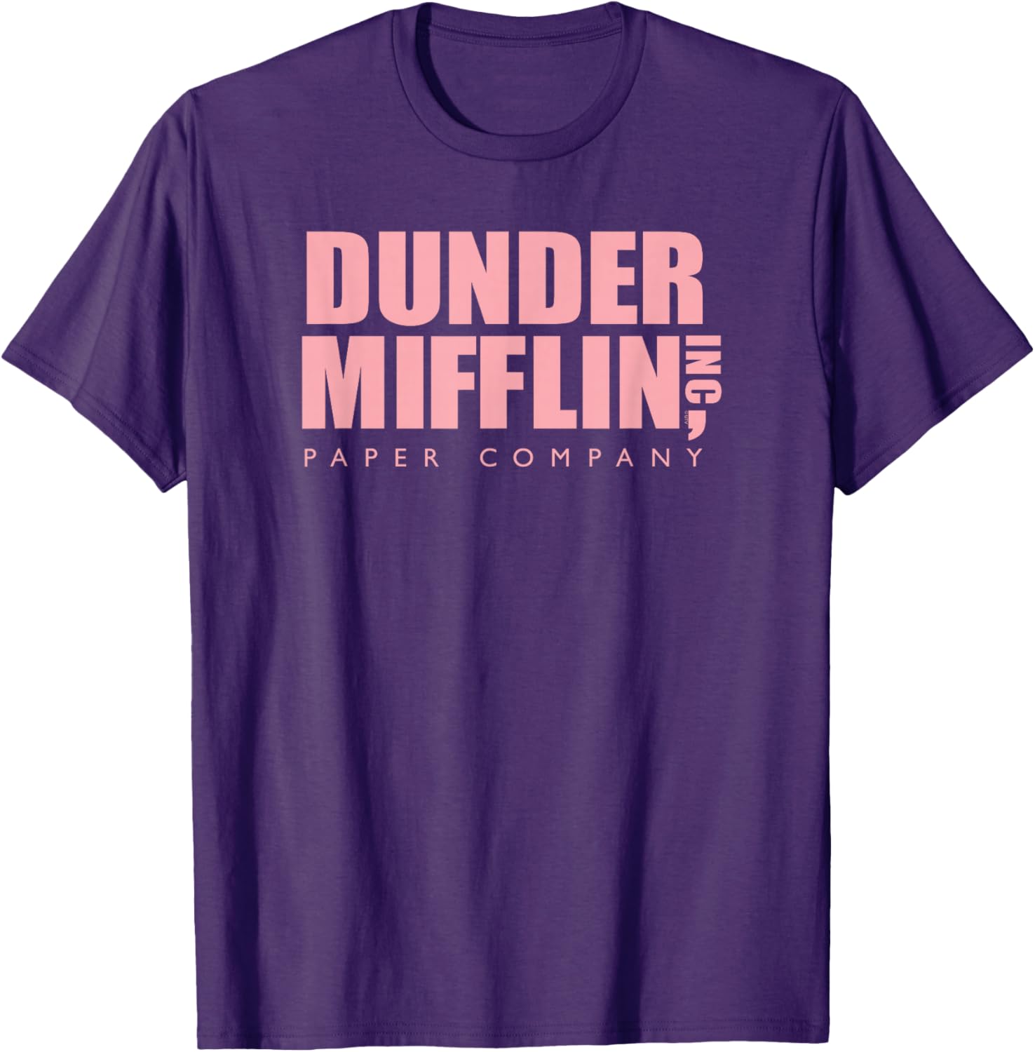 Pink Dunder Mifflin Logo T-Shirt for Office Fans - Fun Casual Wear - 10
