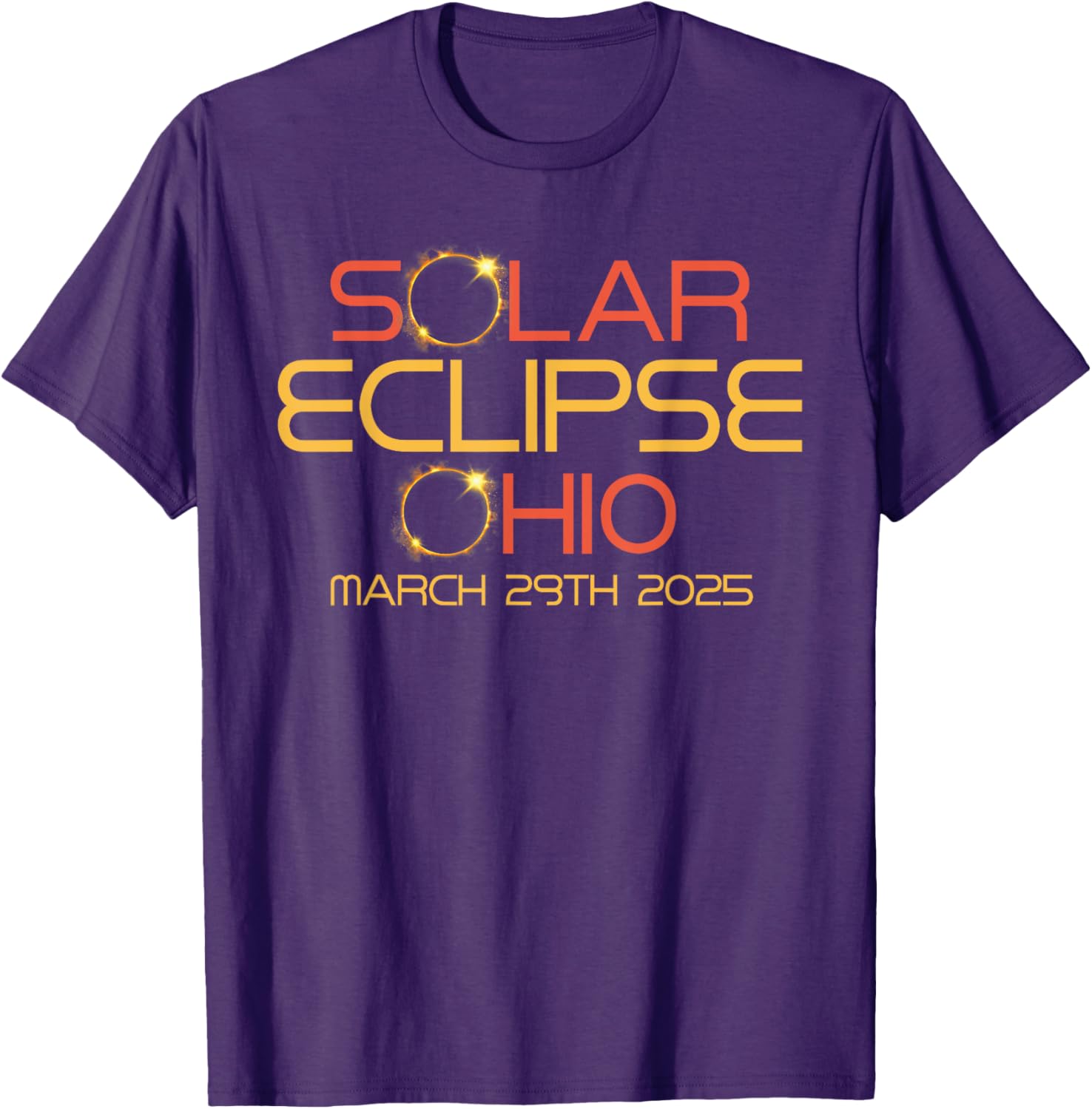 Partial Solar Eclipse March 29 2025 T-Shirt for Ohio Eclipse Fans - 1