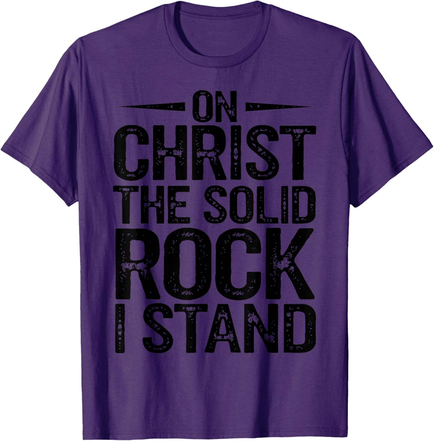 Christian Hymn T-Shirt On Christ the Solid Rock I Stand - Faith Apparel - 5