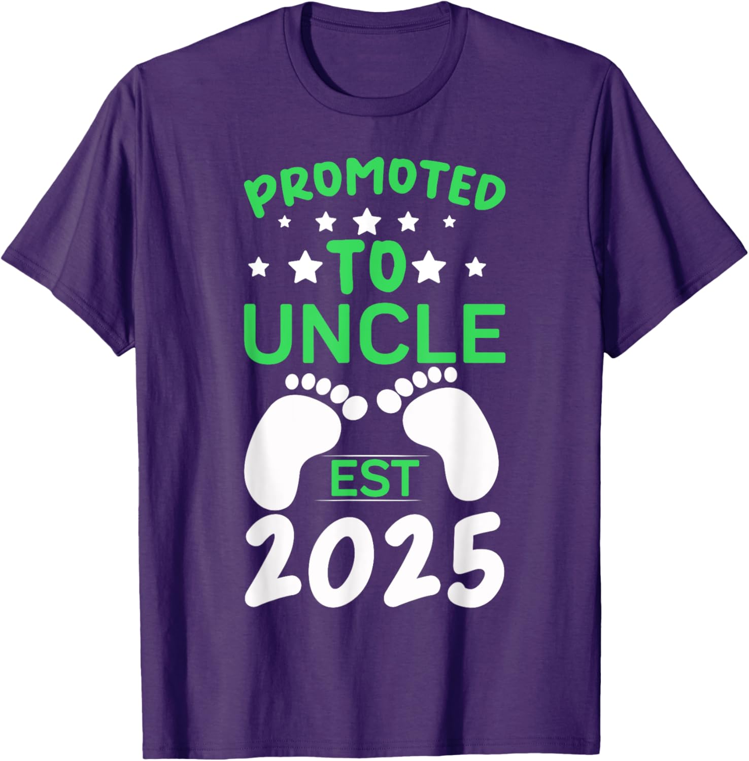 Funny Promoted to Uncle 2025 T-Shirt Perfect Gift for New Uncles - 18