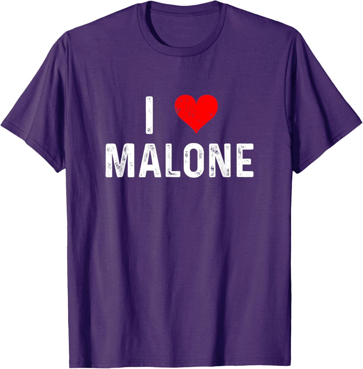 I Love Malone Heart Distressed T-Shirt for Fun and Stylish Outfits - 9
