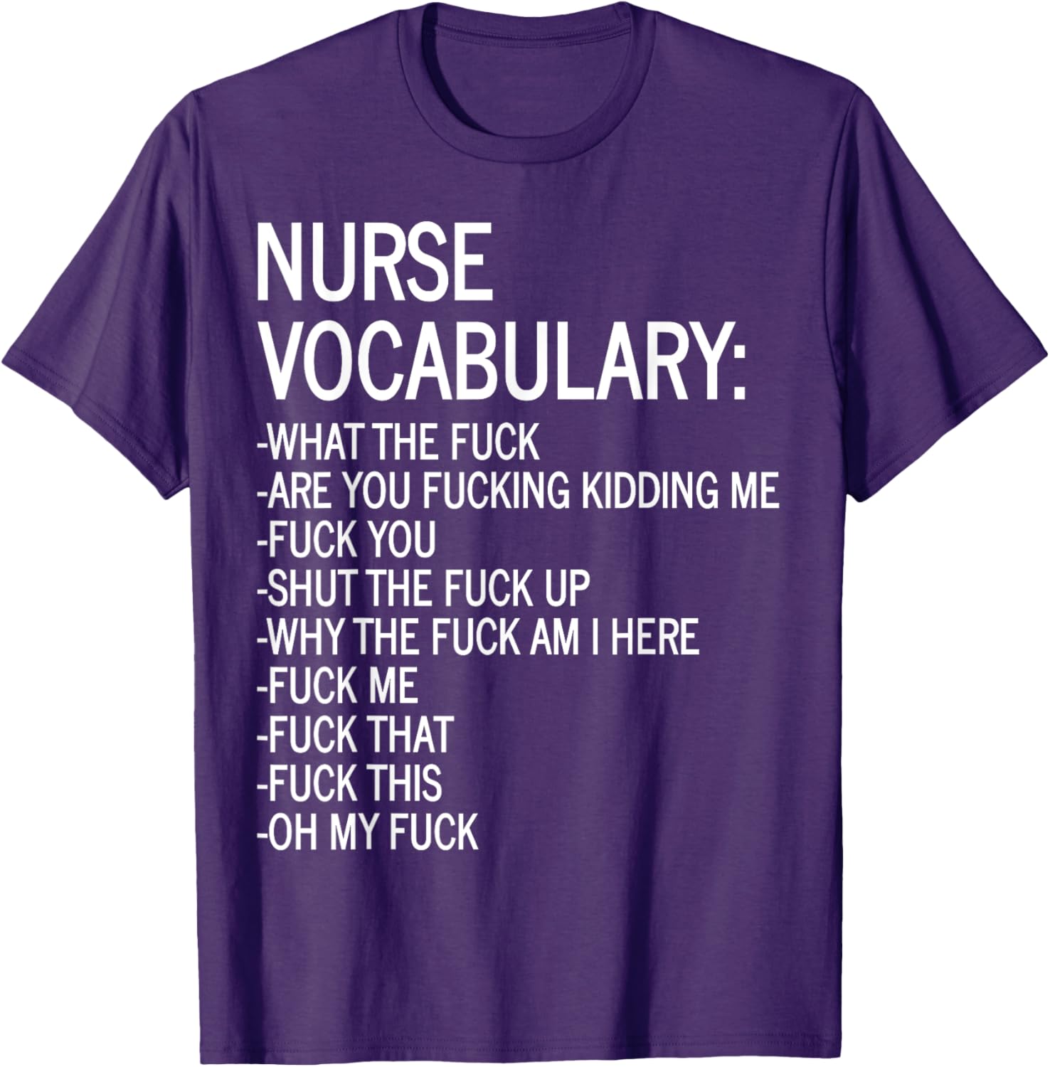 Nurse Vocabulary T-Shirt for Medical Professionals and Nursing Students - 4
