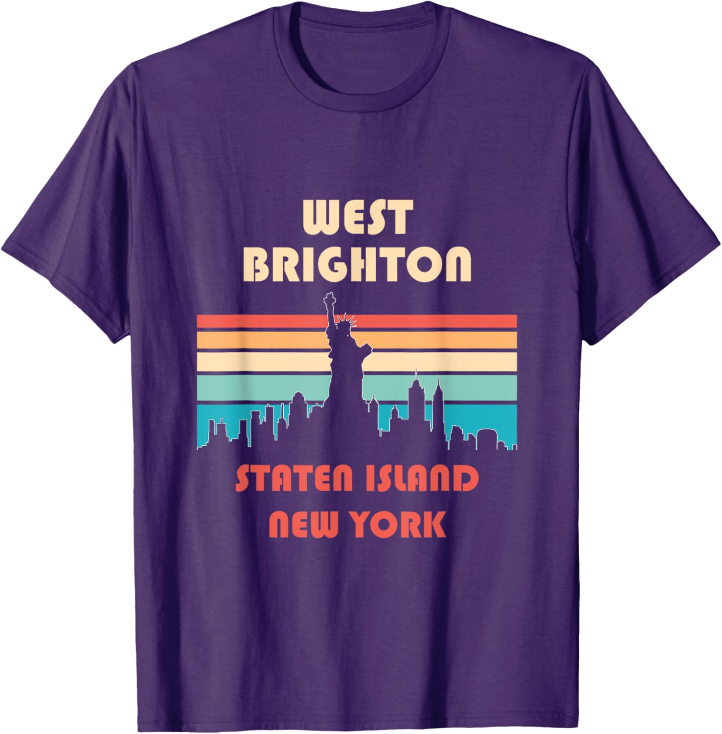 West Brighton Staten Island Retro Vintage T-Shirt for Casual Style - 1