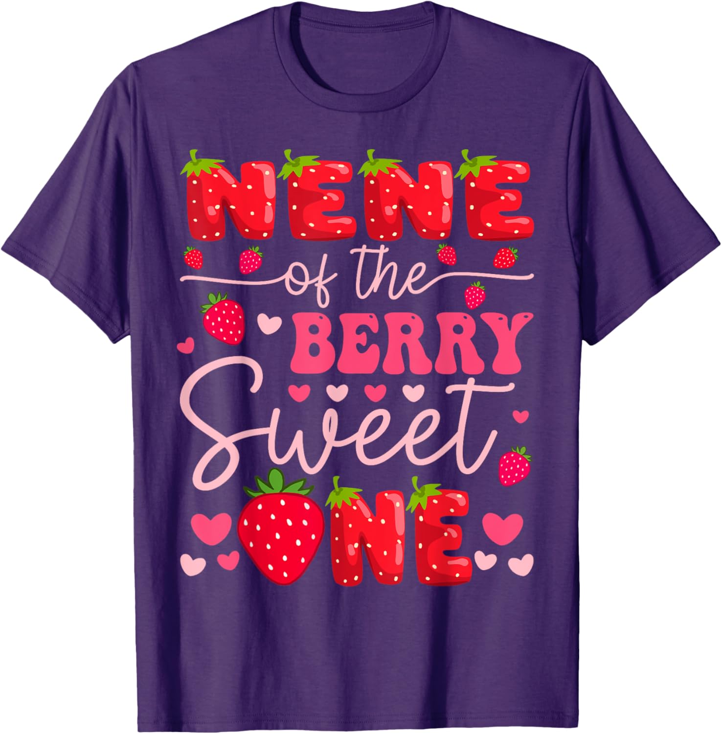 Sweet Strawberry Birthday Girl T-Shirt for 1st Birthday Celebration - 9