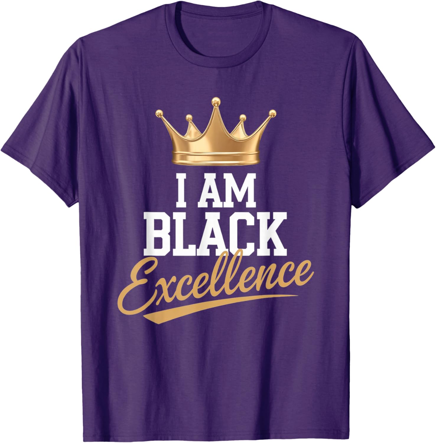 I AM BLACK EXCELLENCE Motivational Afro History T-Shirt for All Ages - 7