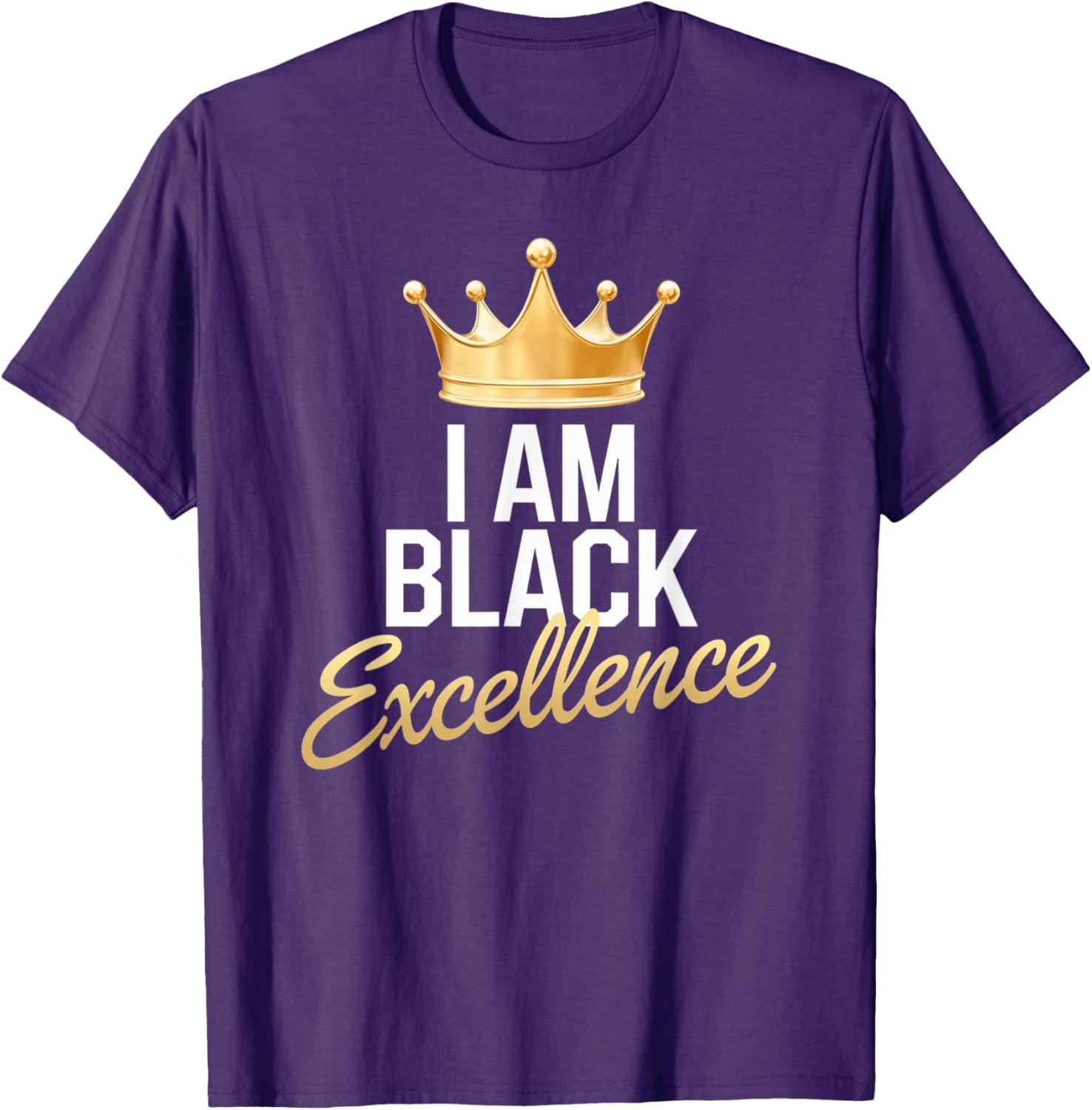 I AM BLACK EXCELLENCE Afro Motivation T-Shirt for Black History Month - 8