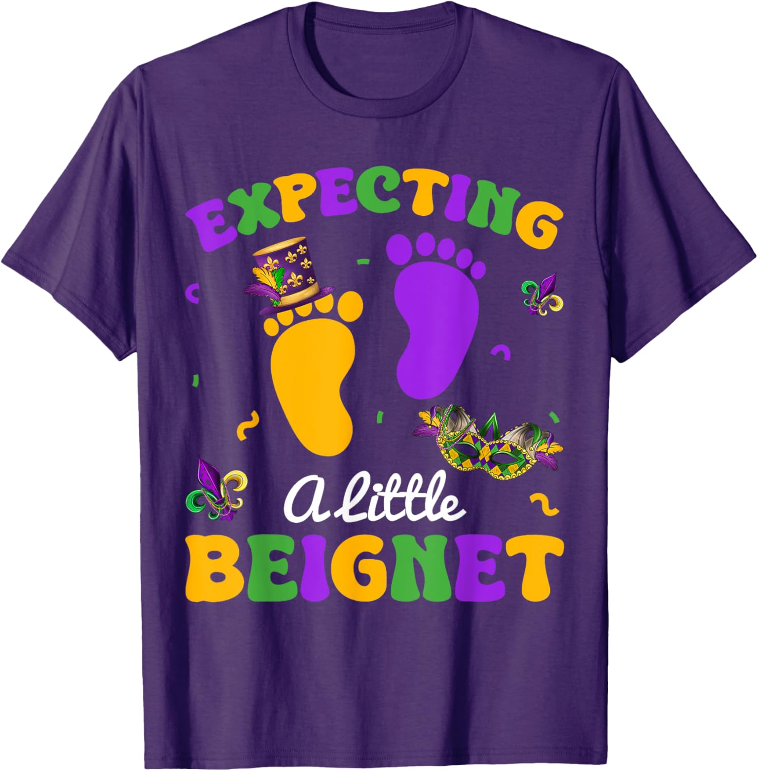 Expecting Baby Beignet Mardi Gras T-Shirt for Fun Pregnancy Celebrations - 8