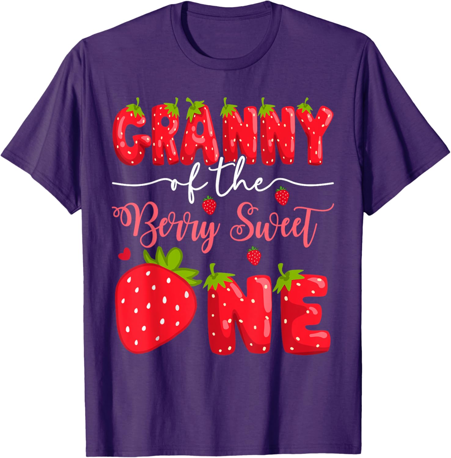 Granny Of The Berry Sweet One 1st Birthday Strawberry T-Shirt for Baby - 5