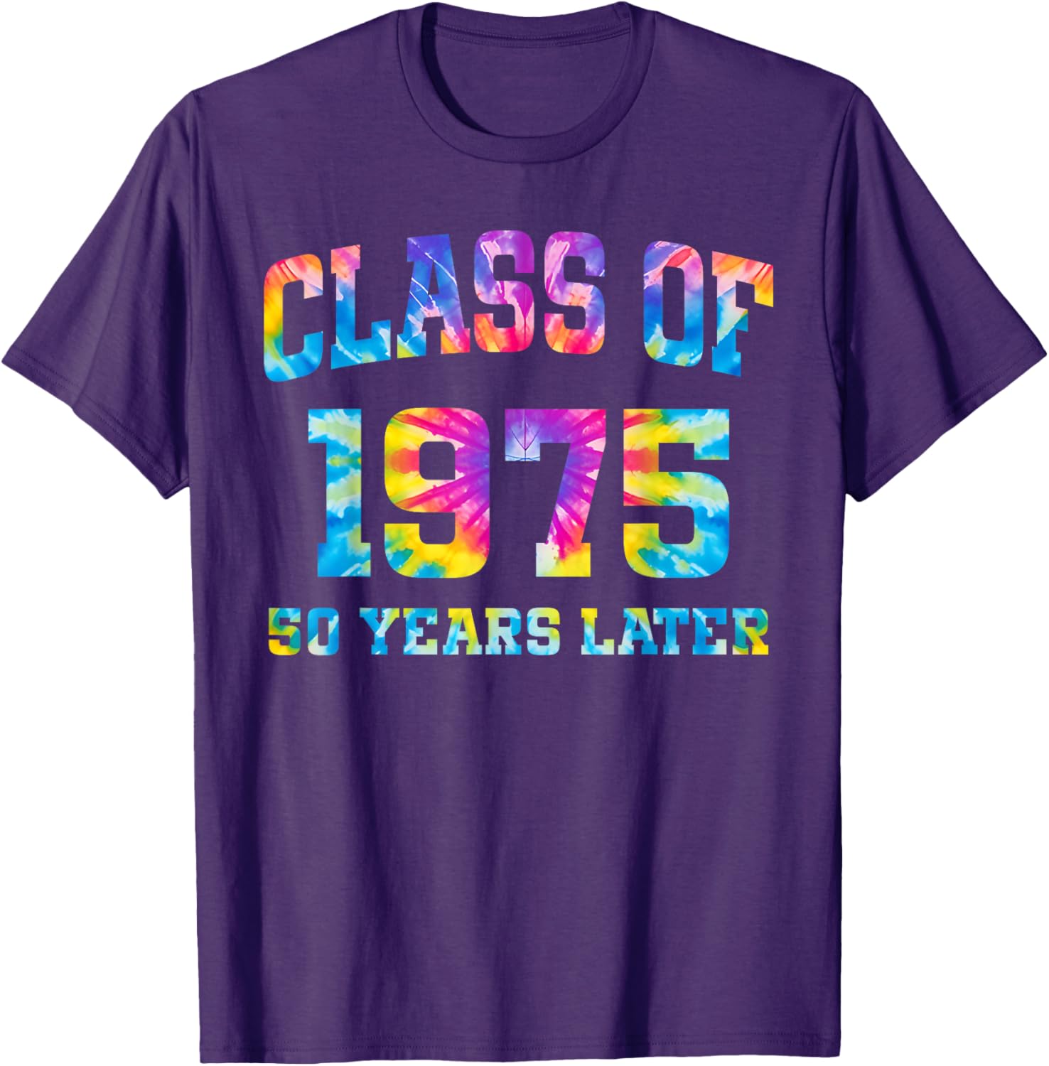 50th Class of 1975 Tie Dye Reunion Alumni T-Shirt for High School Memories - 7