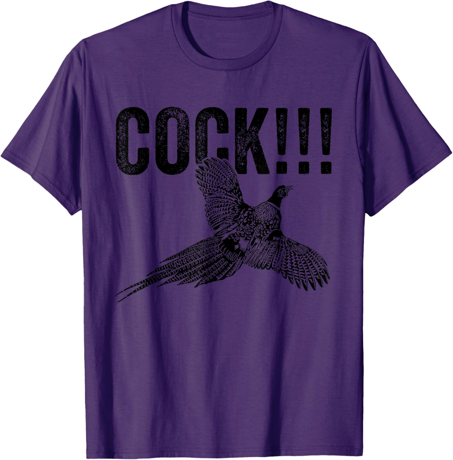 Funny Men's Cock Pheasant Hunting T-Shirt for Upland Hunters - 13