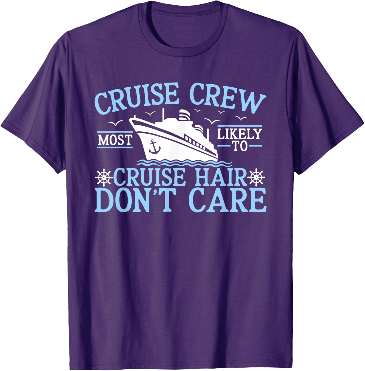 Cruise Crew 2025 Hair Don't Care T-Shirt for Fun Adventures - 4