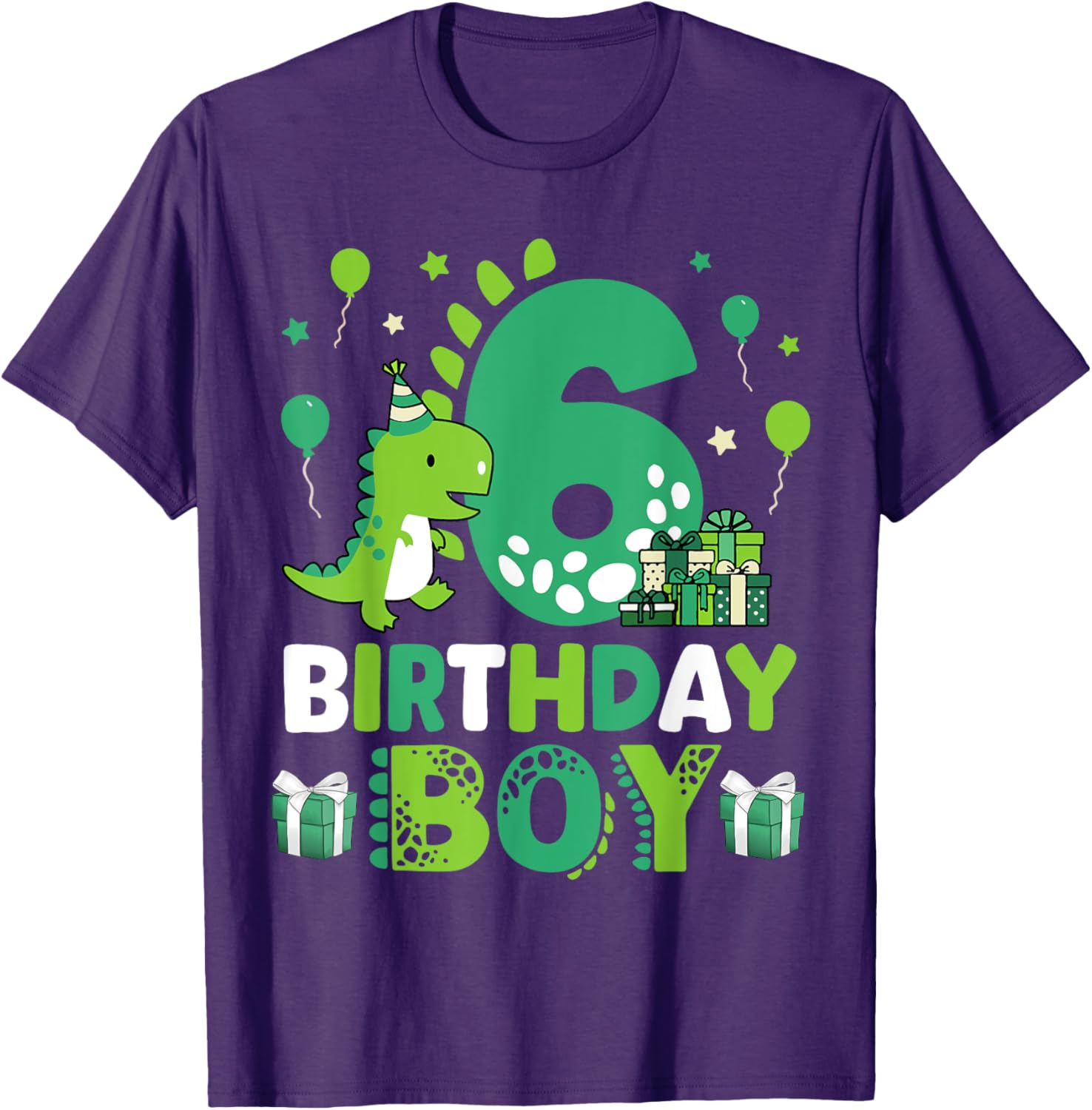 Adorable T Rex Dinosaur Shirt for Boys 6th Birthday Celebration - 23