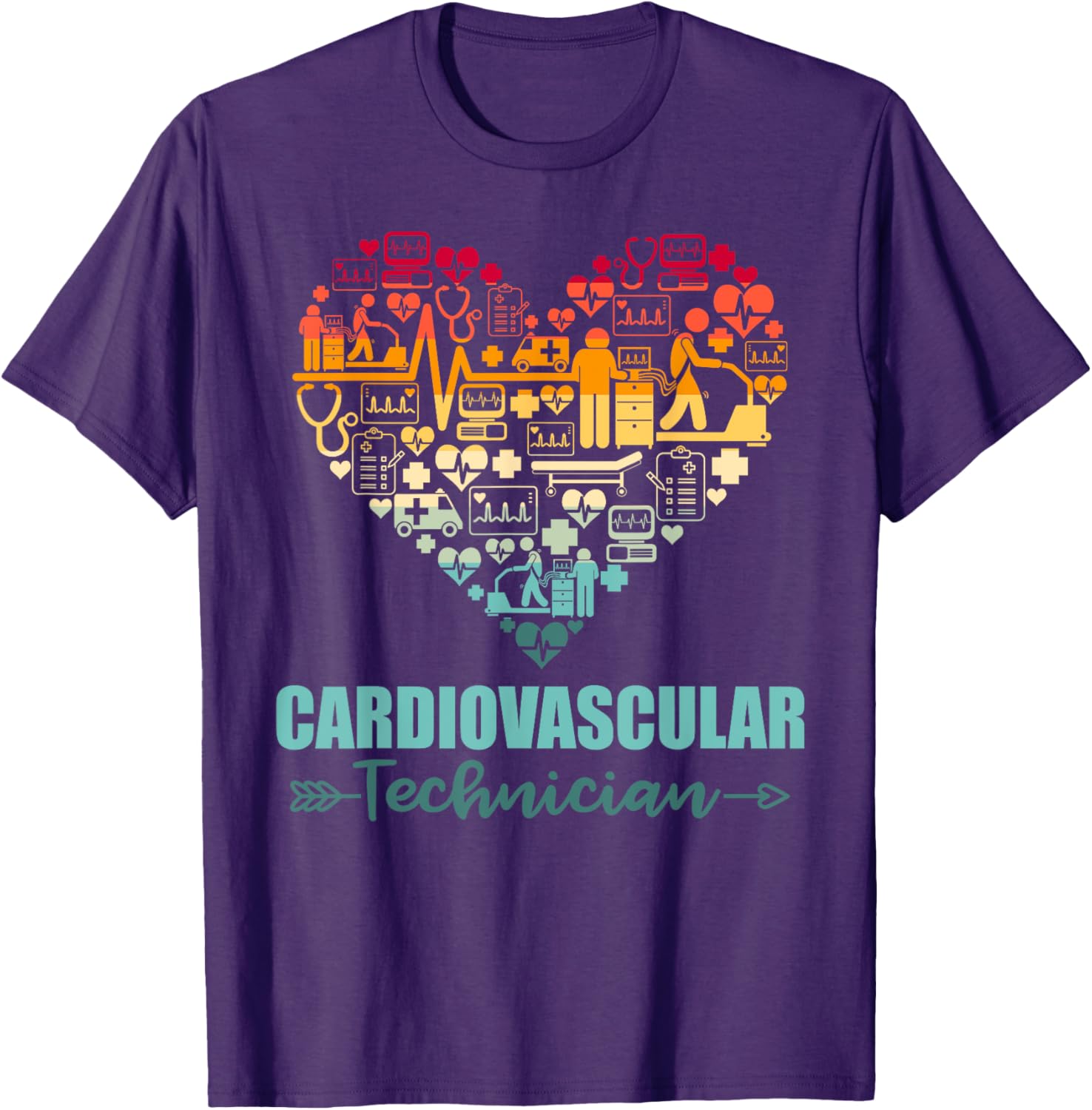 Funny Vintage Cardiovascular Technician T-Shirt for Heart Health Lovers - 2