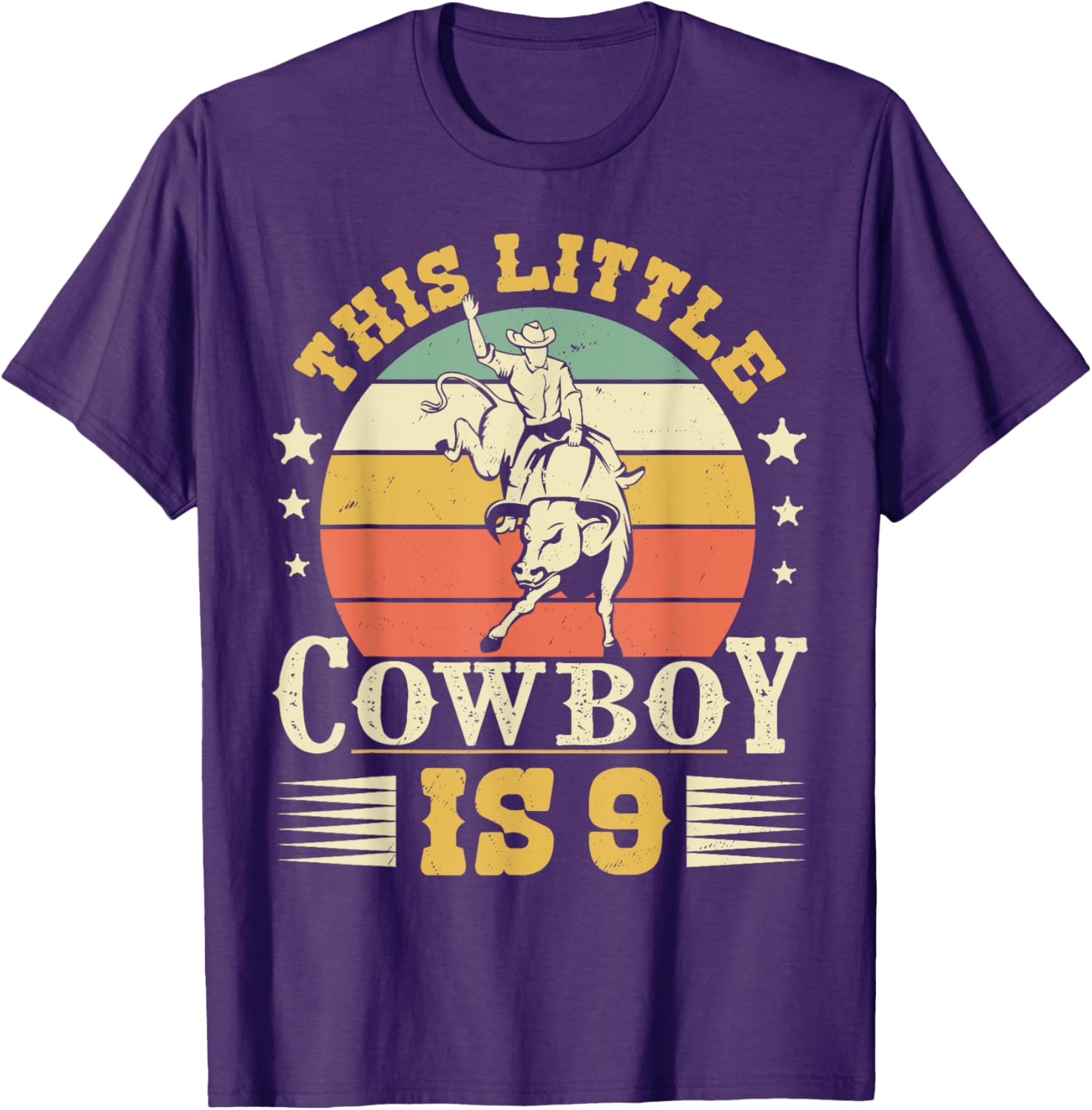 Little Cowboy 9th Birthday T-Shirt for Western Rodeo Fun - 13